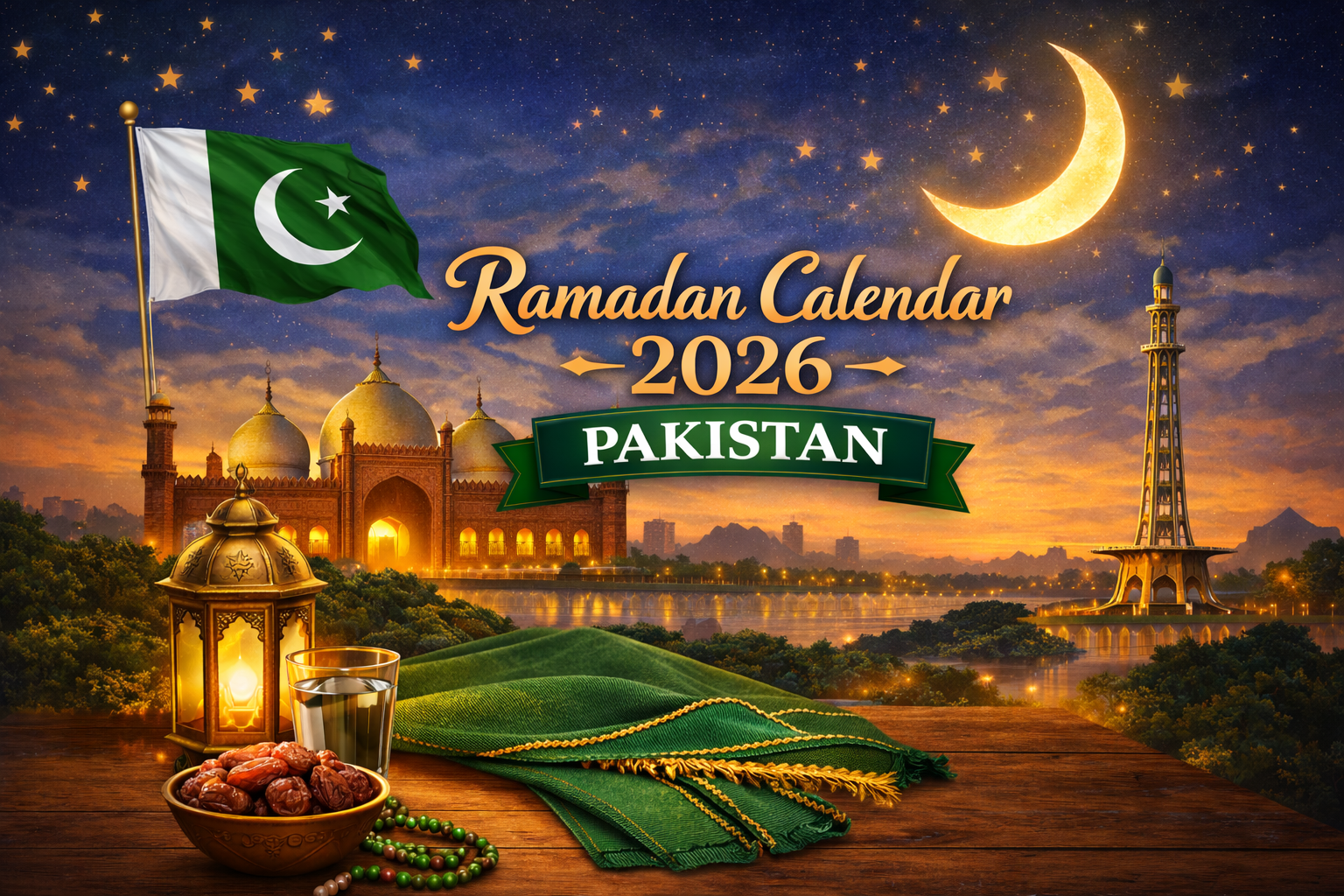 Ramadan Calendar 2026 Pakistan — Sehri and Iftar Timetable for all major cities