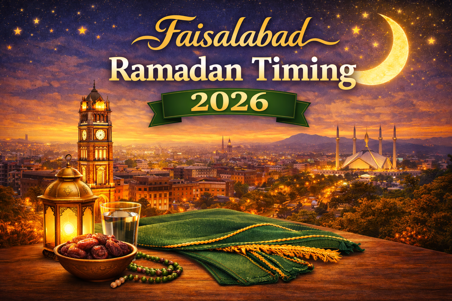 Faisalabad Ramadan Timing 2026 — Today Sehri and Iftar time with complete 30-day calendar