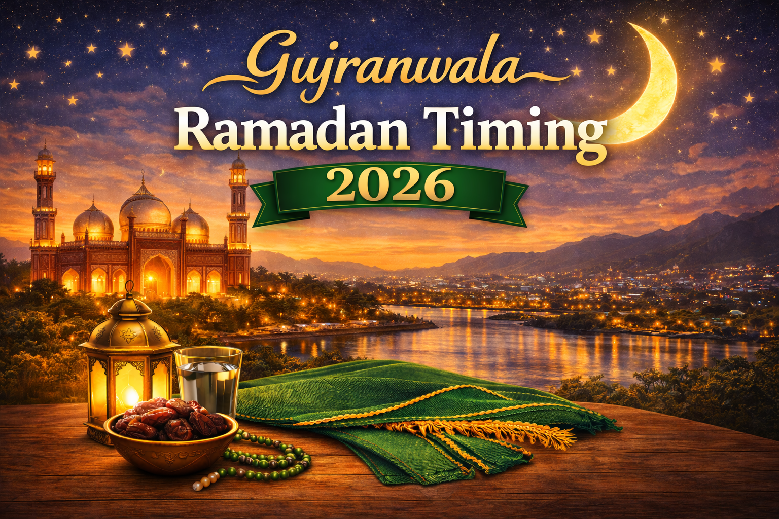 Gujranwala Ramadan Timing 2026 — Today Sehri and Iftar time with complete 30-day calendar